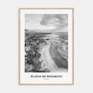 Playas de Rosarito Portrait B&W Poster