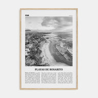 Playas de Rosarito Travel B&W Poster