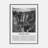 Plitvice Lakes Travel B&W Poster