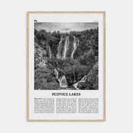 Plitvice Lakes Travel B&W Poster