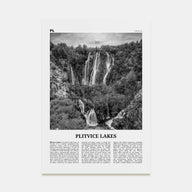 Plitvice Lakes Travel B&W Poster