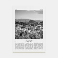 Plovdiv Travel B&W Poster