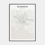 Plymouth Map Portrait Poster