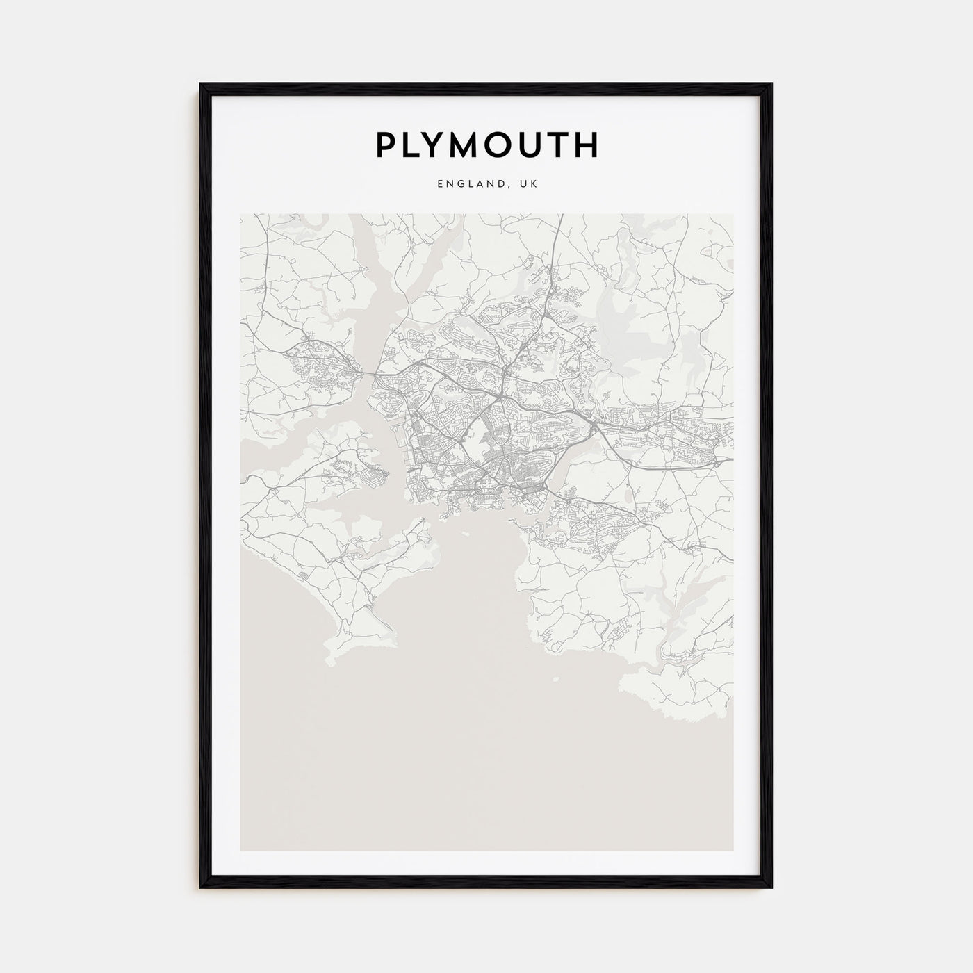 Plymouth Map Portrait Poster