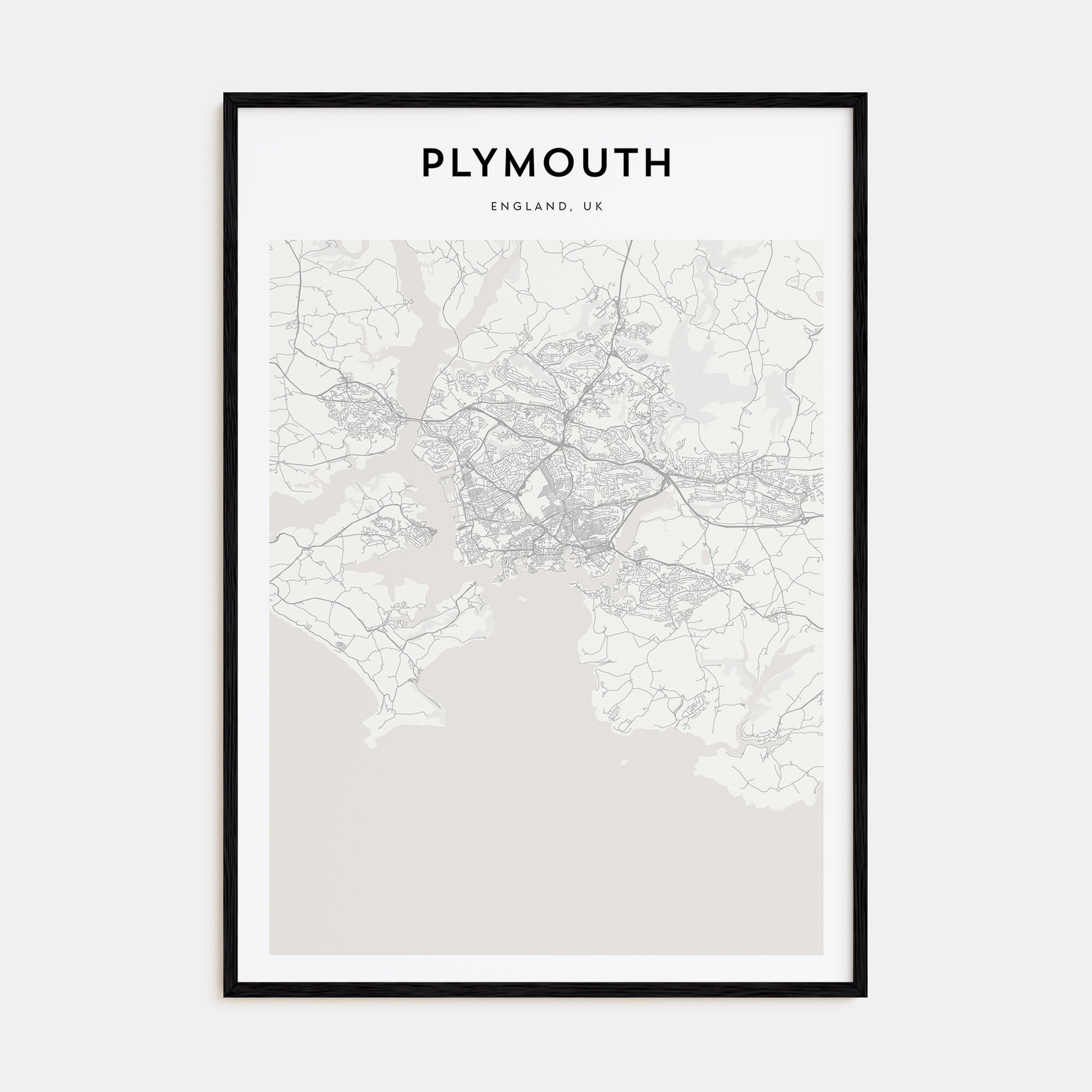 Plymouth Map Portrait Poster