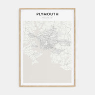 Plymouth Map Portrait Poster