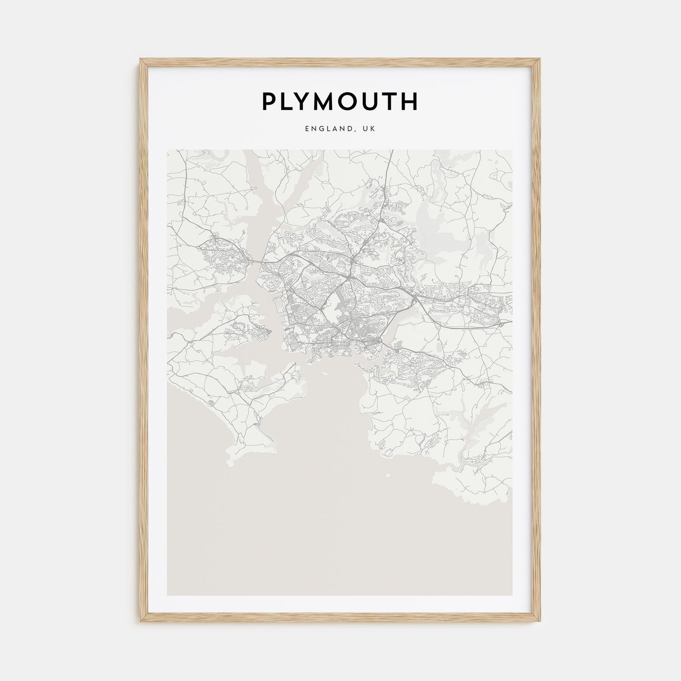 Plymouth Map Portrait Poster