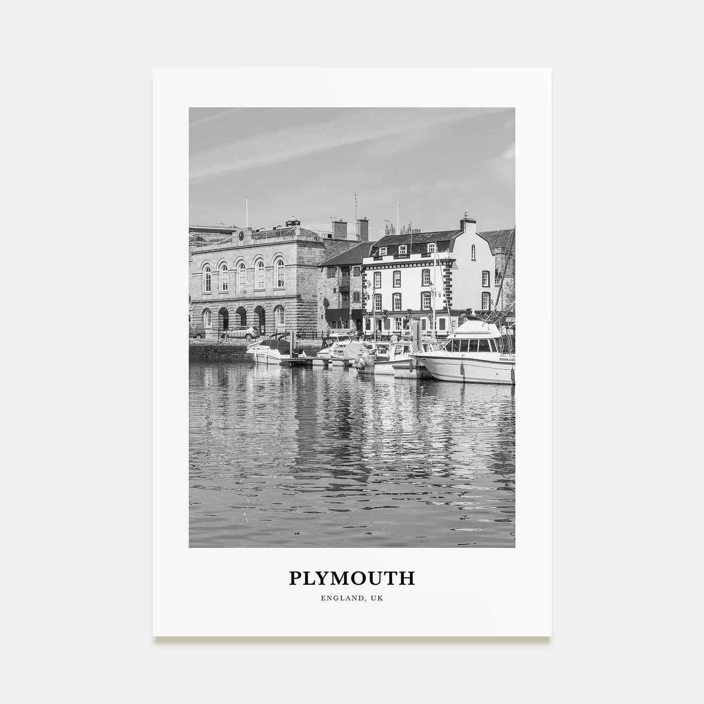 Plymouth Portrait B&W Poster