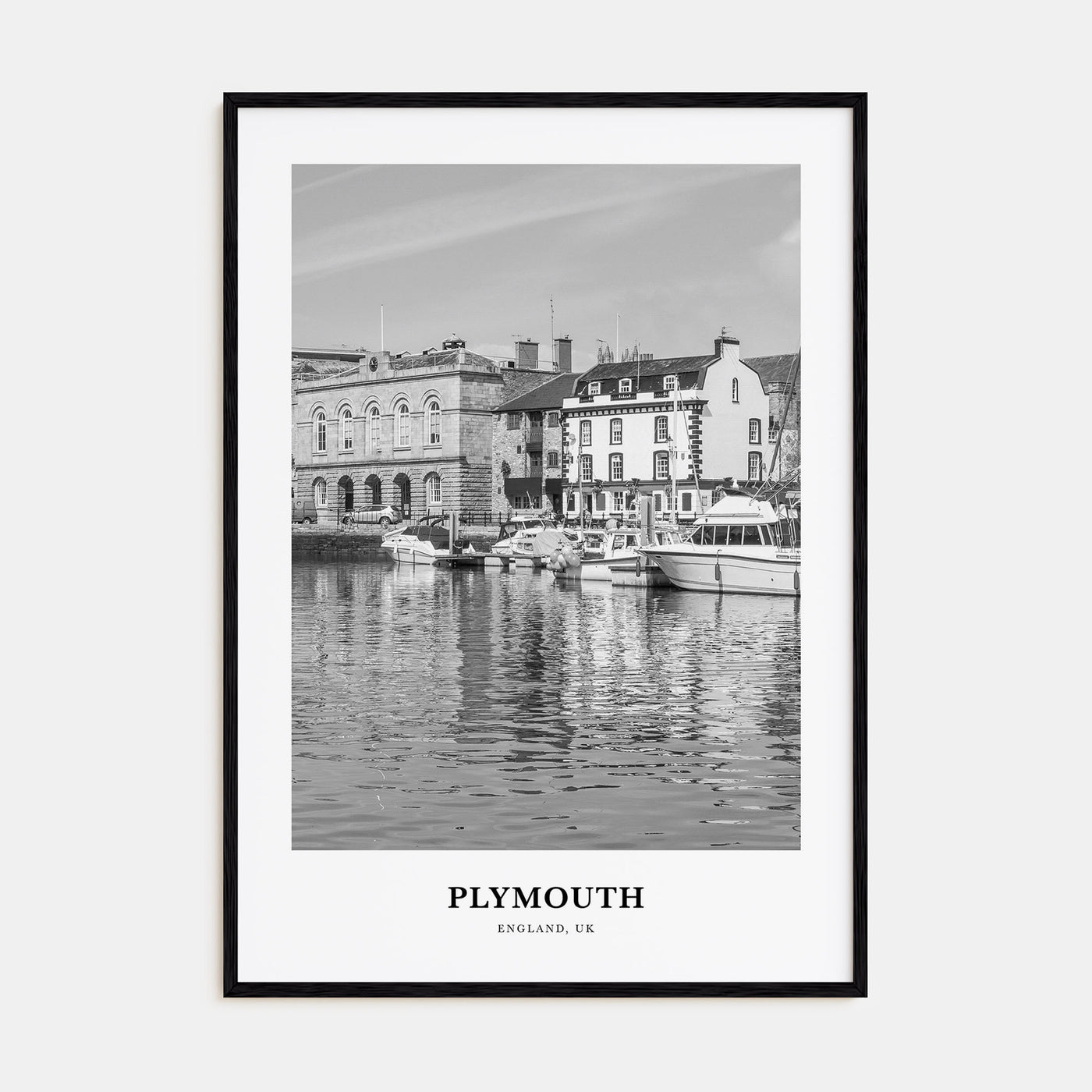 Plymouth Portrait B&W Poster