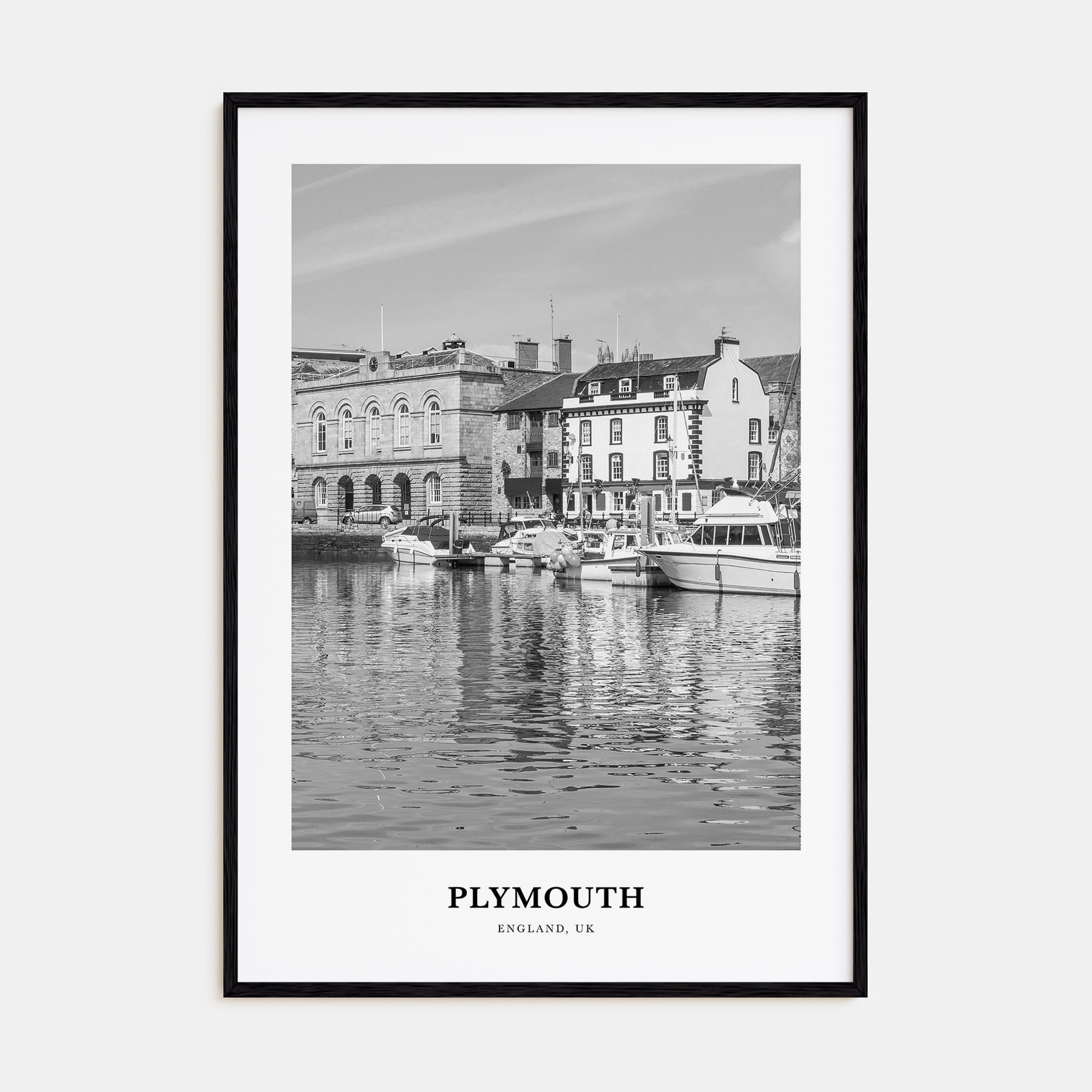 Plymouth Portrait B&W Poster