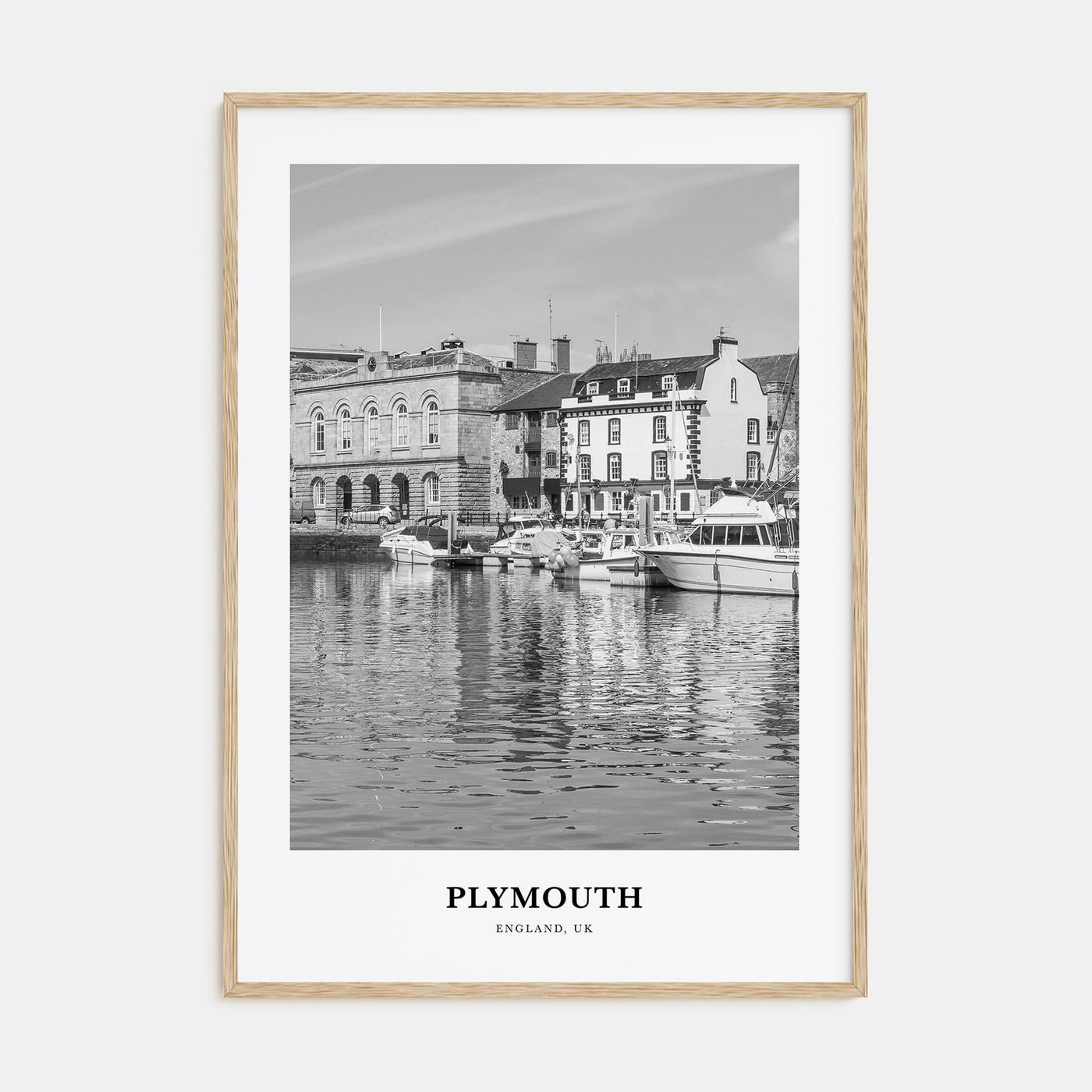 Plymouth Portrait B&W Poster