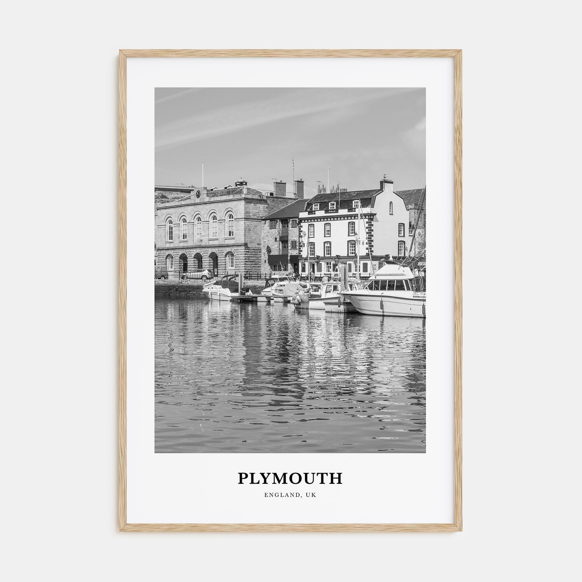 Plymouth Portrait B&W Poster