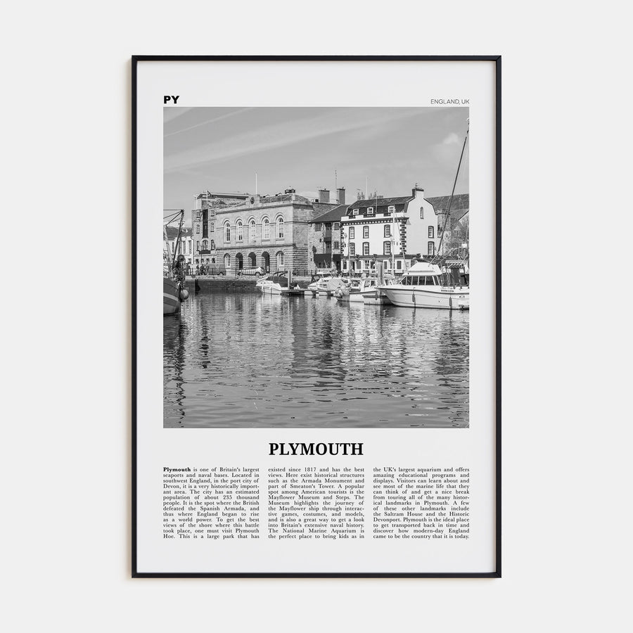 Plymouth Travel B&W Poster