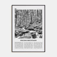 Pocono Mountains Travel B&W Poster