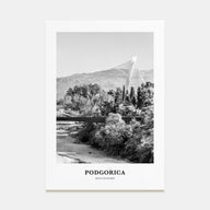Podgorica Portrait B&W Poster