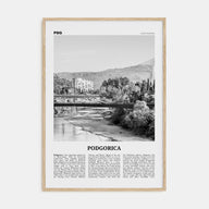 Podgorica Travel B&W Poster