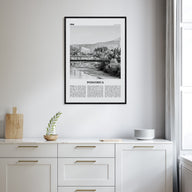 Podgorica Travel B&W Poster
