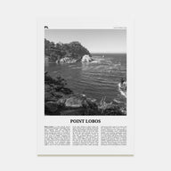 Point Lobos Travel B&W Poster