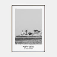 Point Loma Portrait B&W Poster