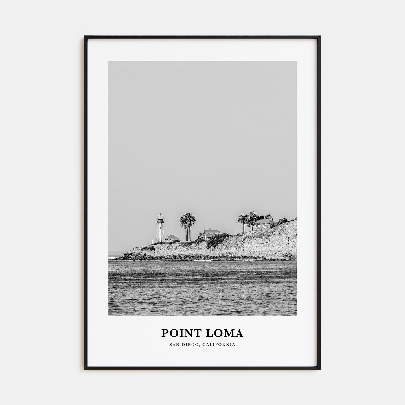 Point Loma Portrait B&W Poster