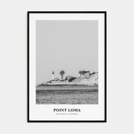 Point Loma Portrait B&W Poster