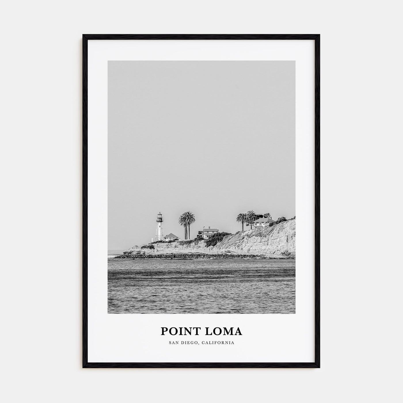 Point Loma Portrait B&W Poster