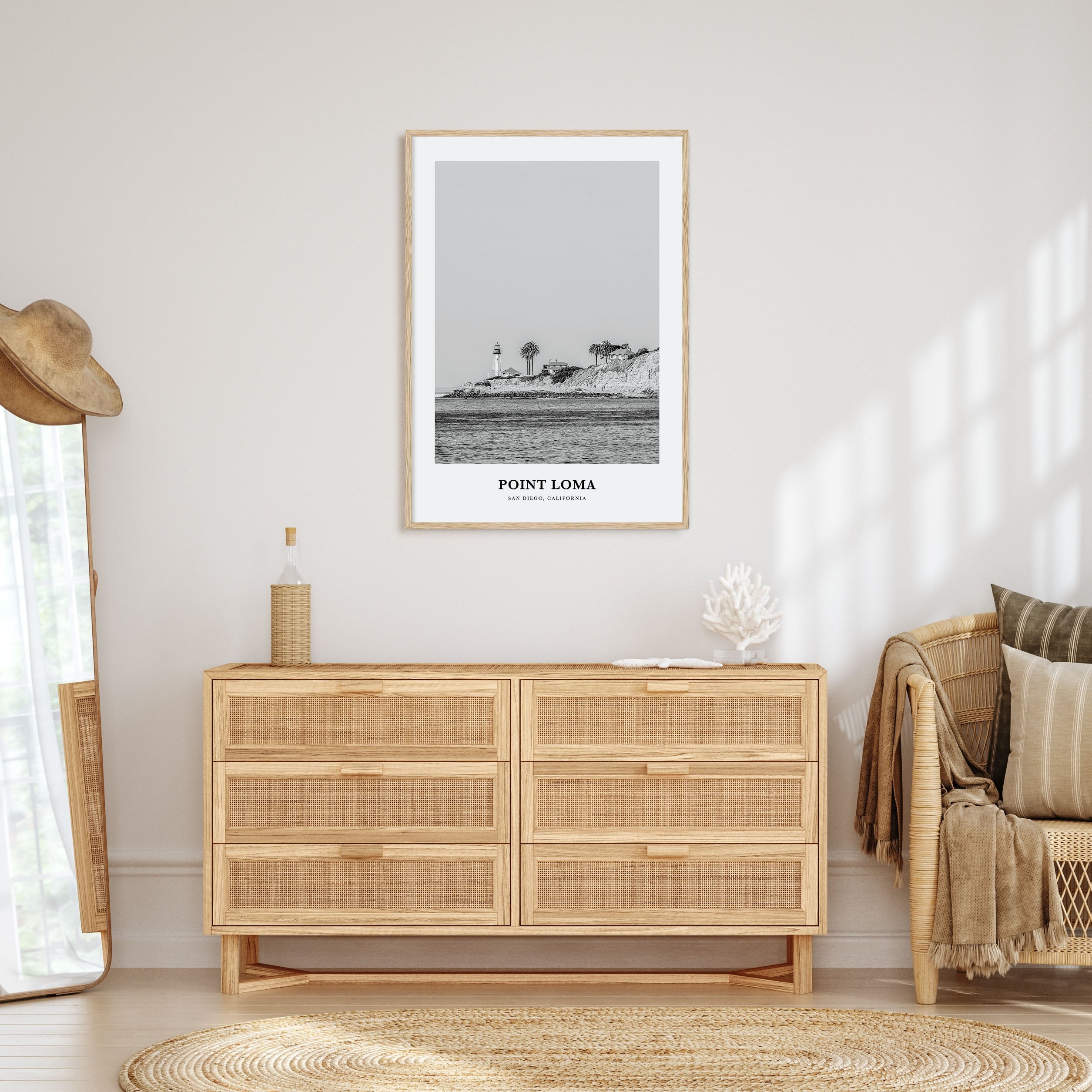 Point Loma Portrait B&W Poster