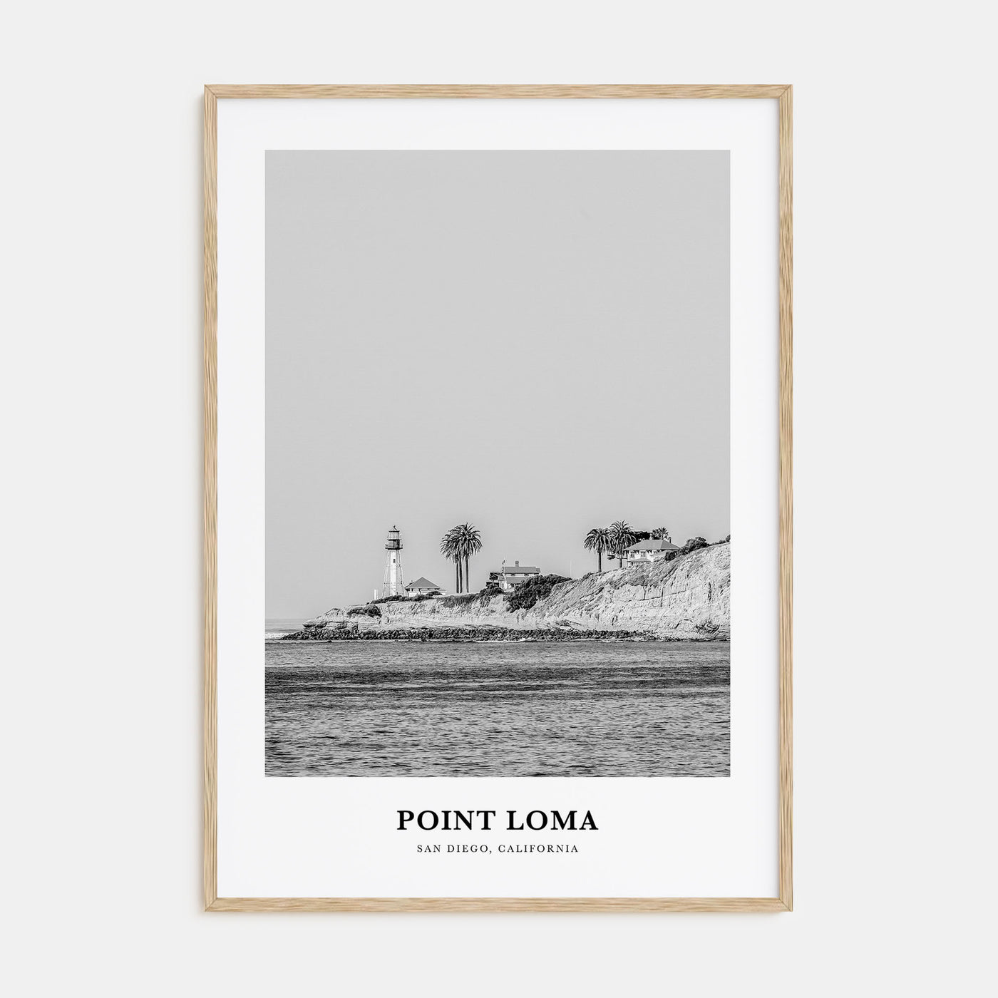 Point Loma Portrait B&W Poster