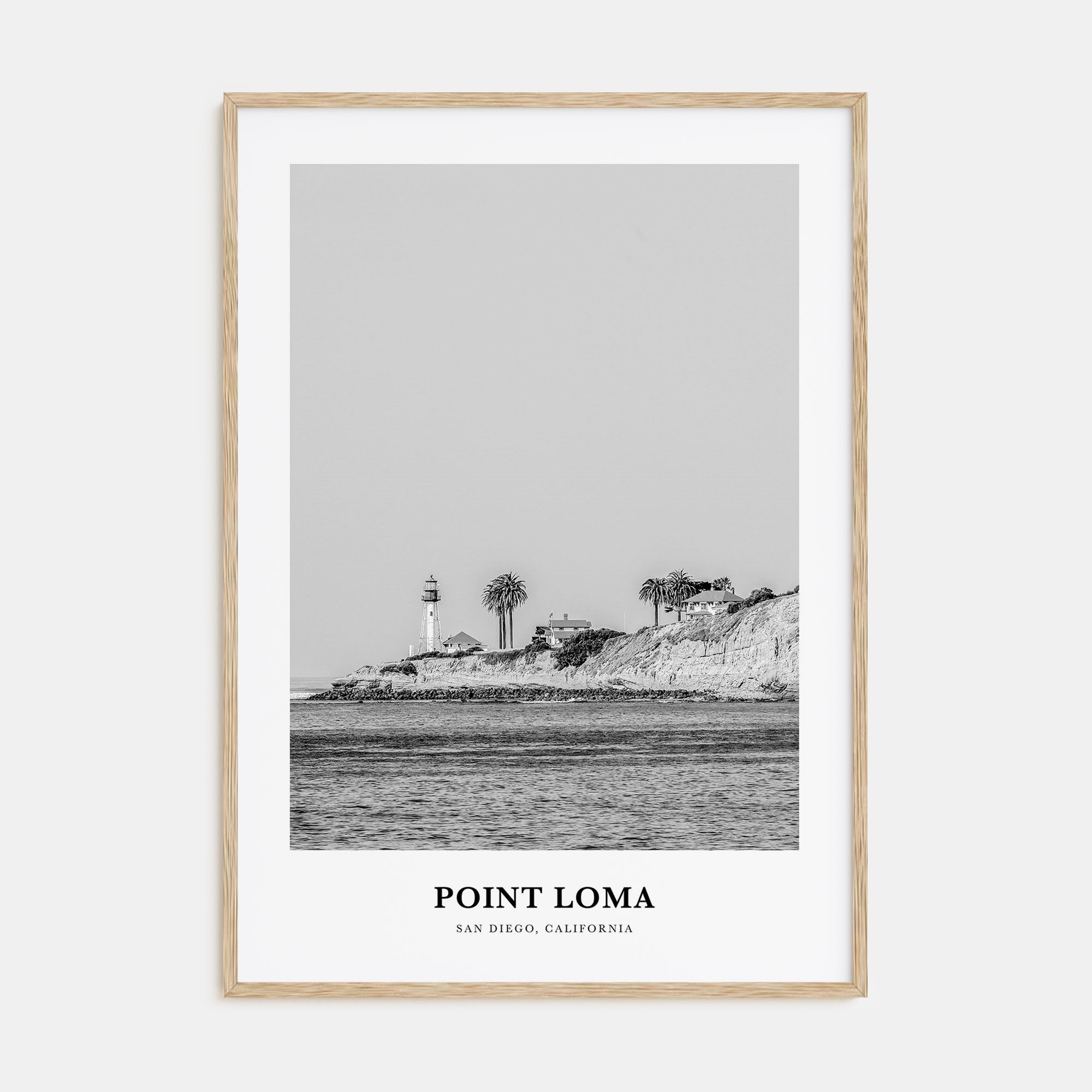 Point Loma Portrait B&W Poster
