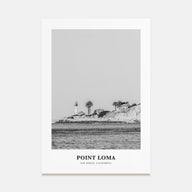 Point Loma Portrait B&W Poster