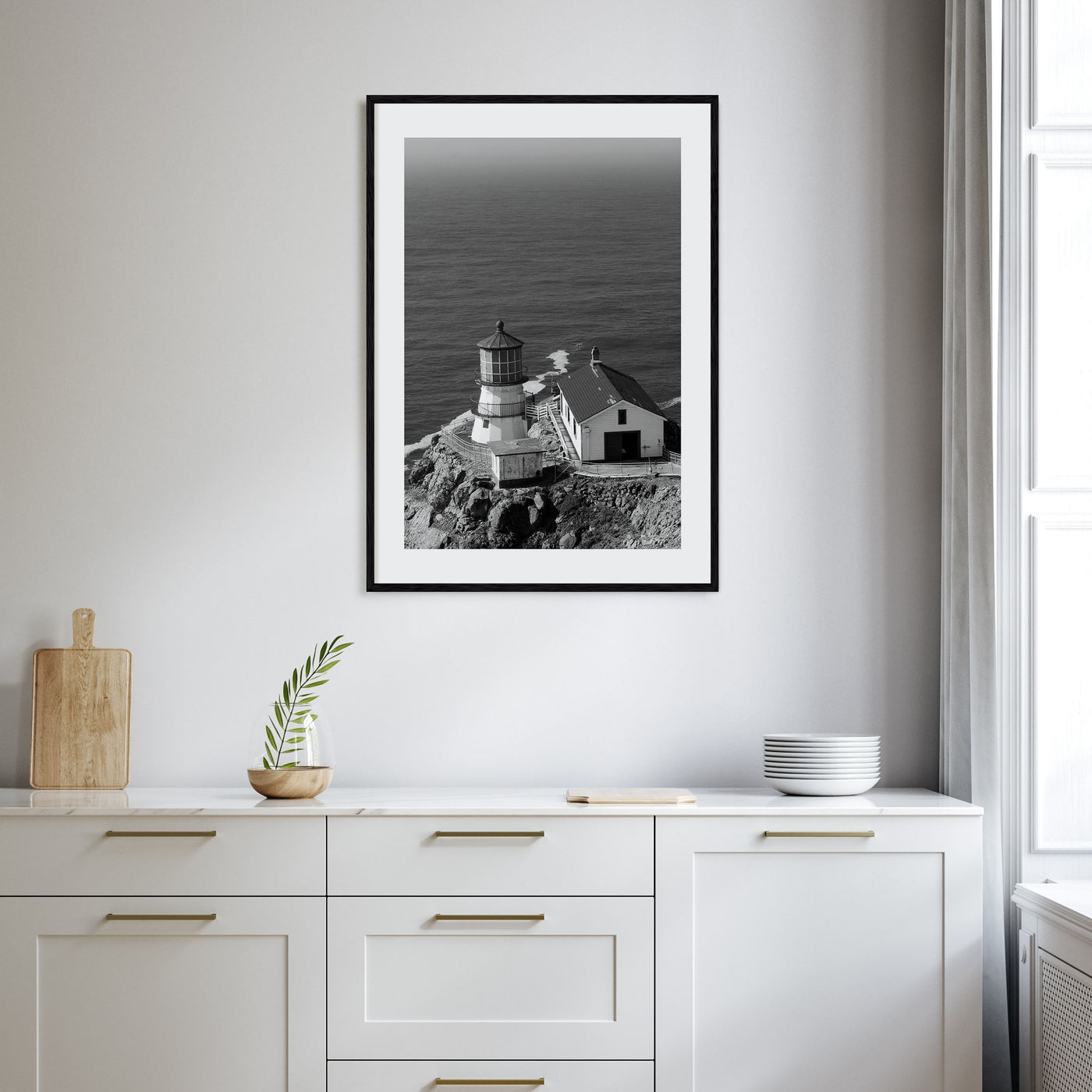 Point Reyes Photo B&W Poster
