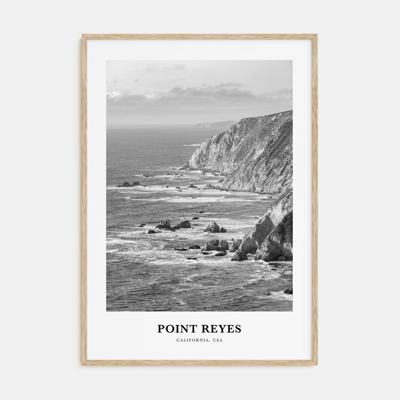 Point Reyes Portrait B&W Poster
