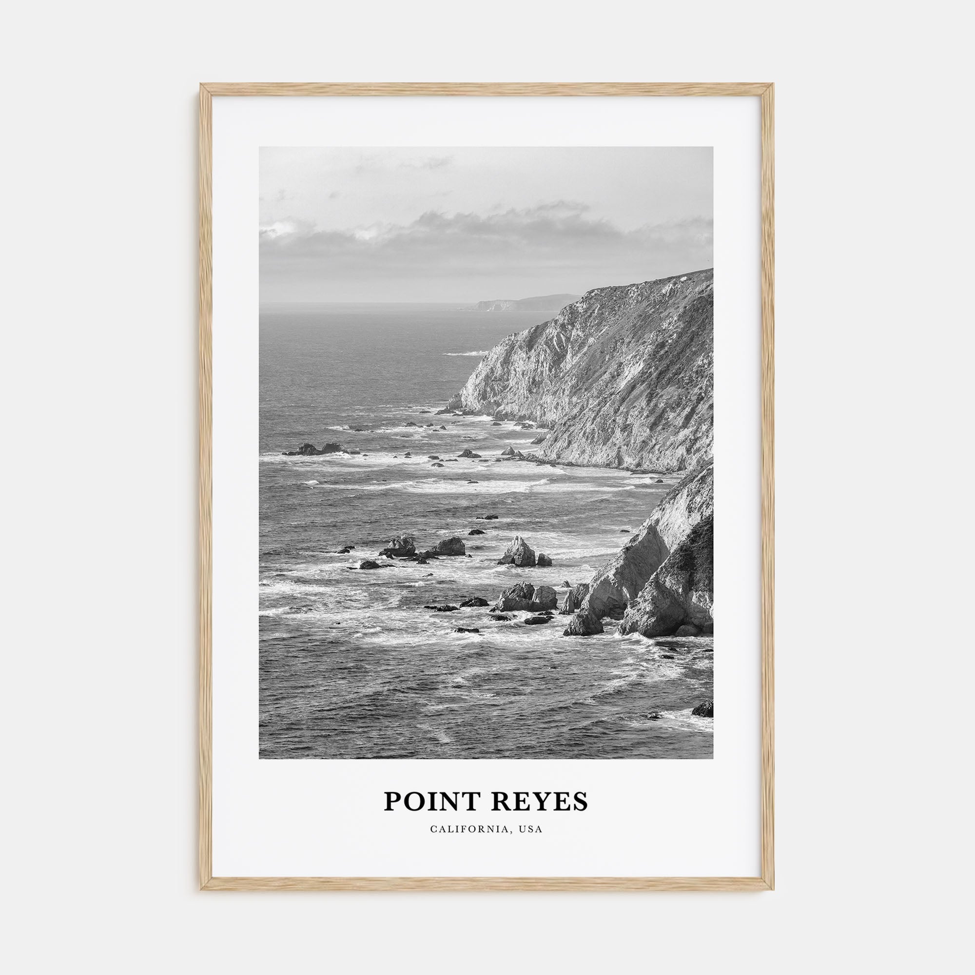 Point Reyes Portrait B&W Poster