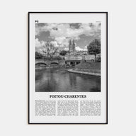 Poitou-Charentes Travel B&W Poster