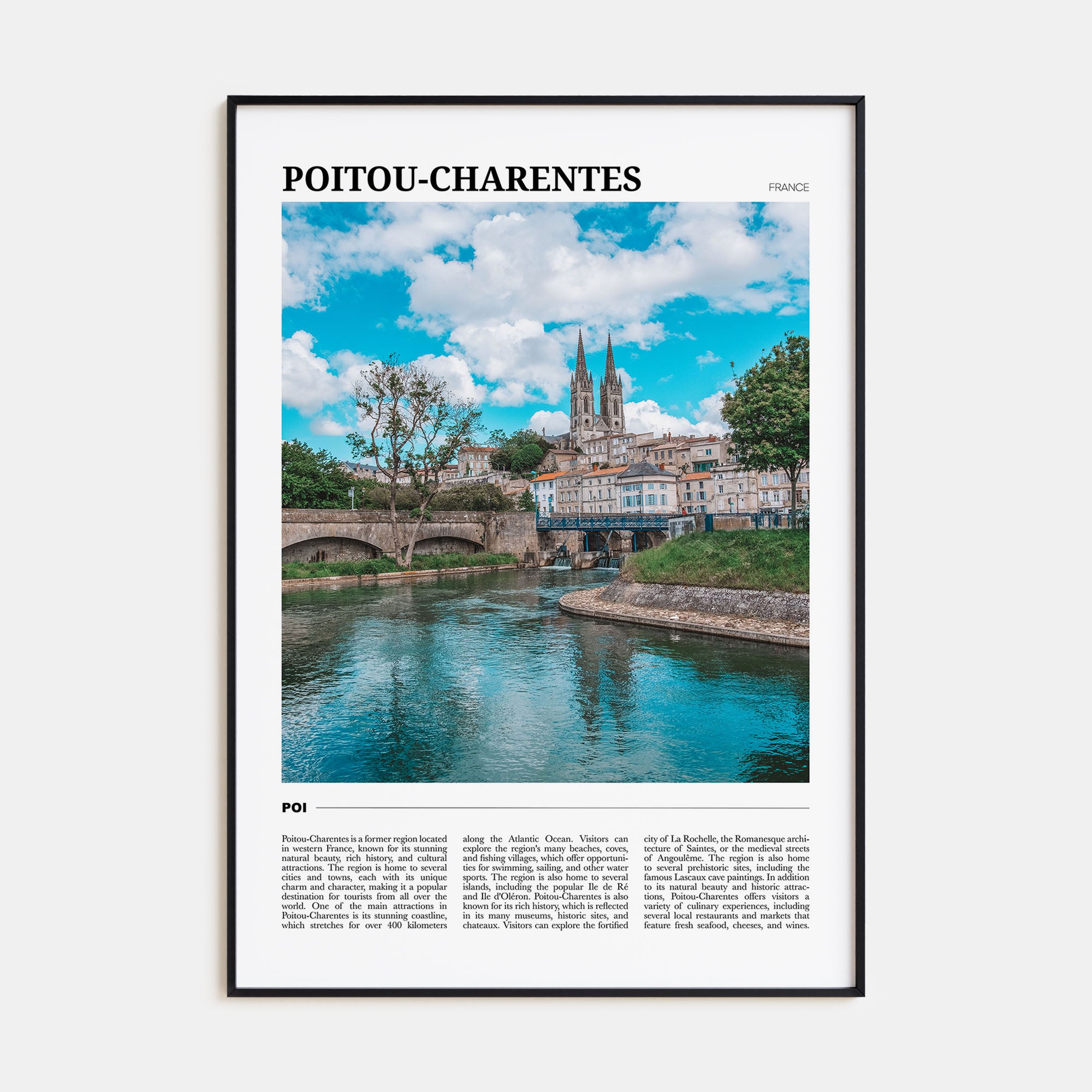 Poitou-Charentes Travel Color Poster