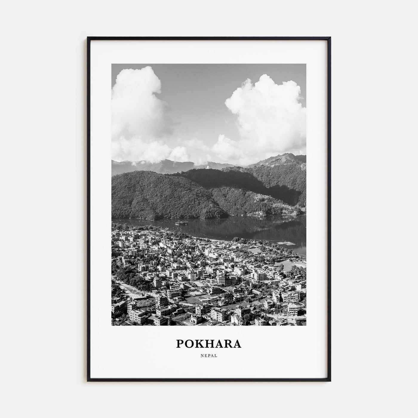 Pokhara Portrait B&W Poster