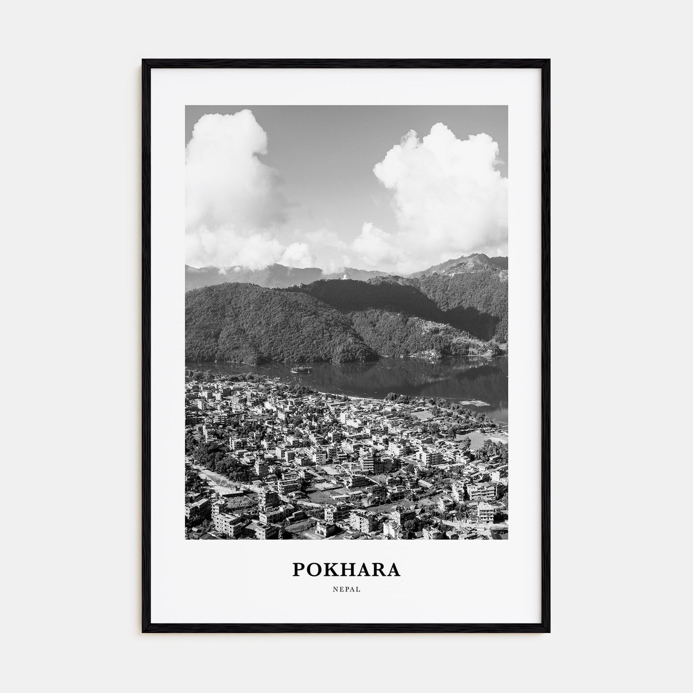 Pokhara Portrait B&W Poster