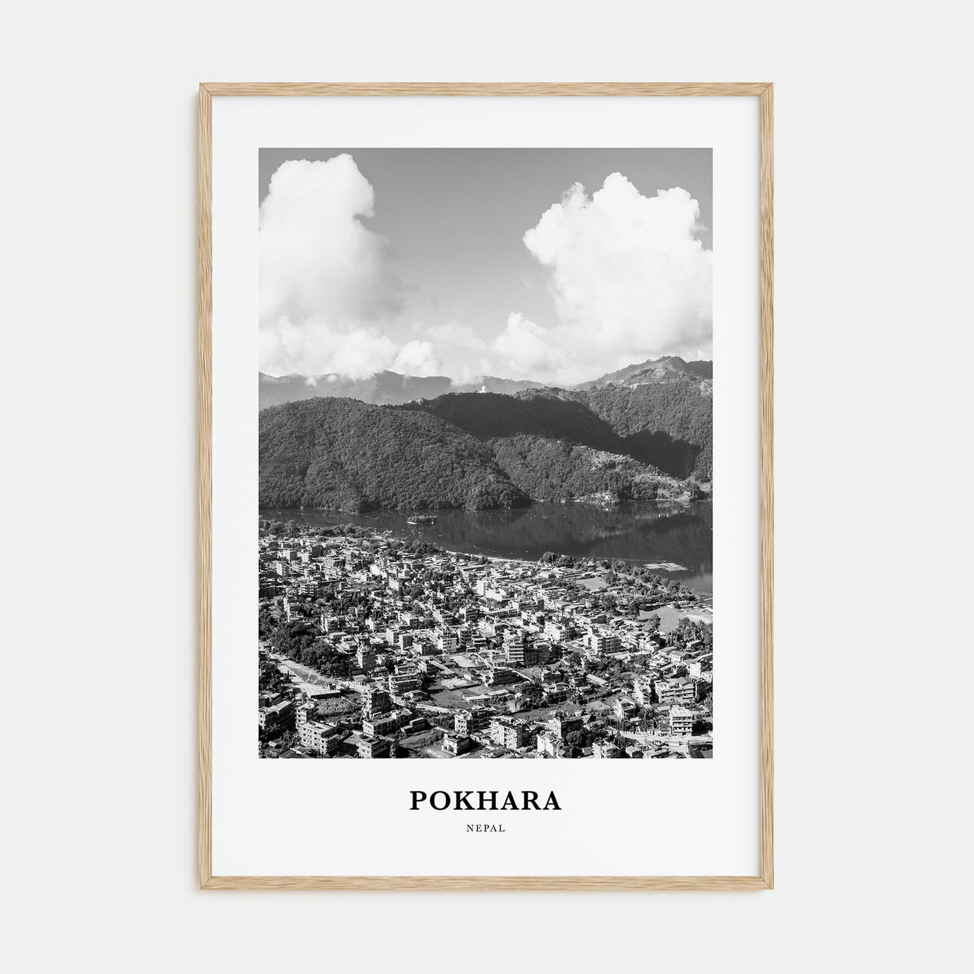 Pokhara Portrait B&W Poster