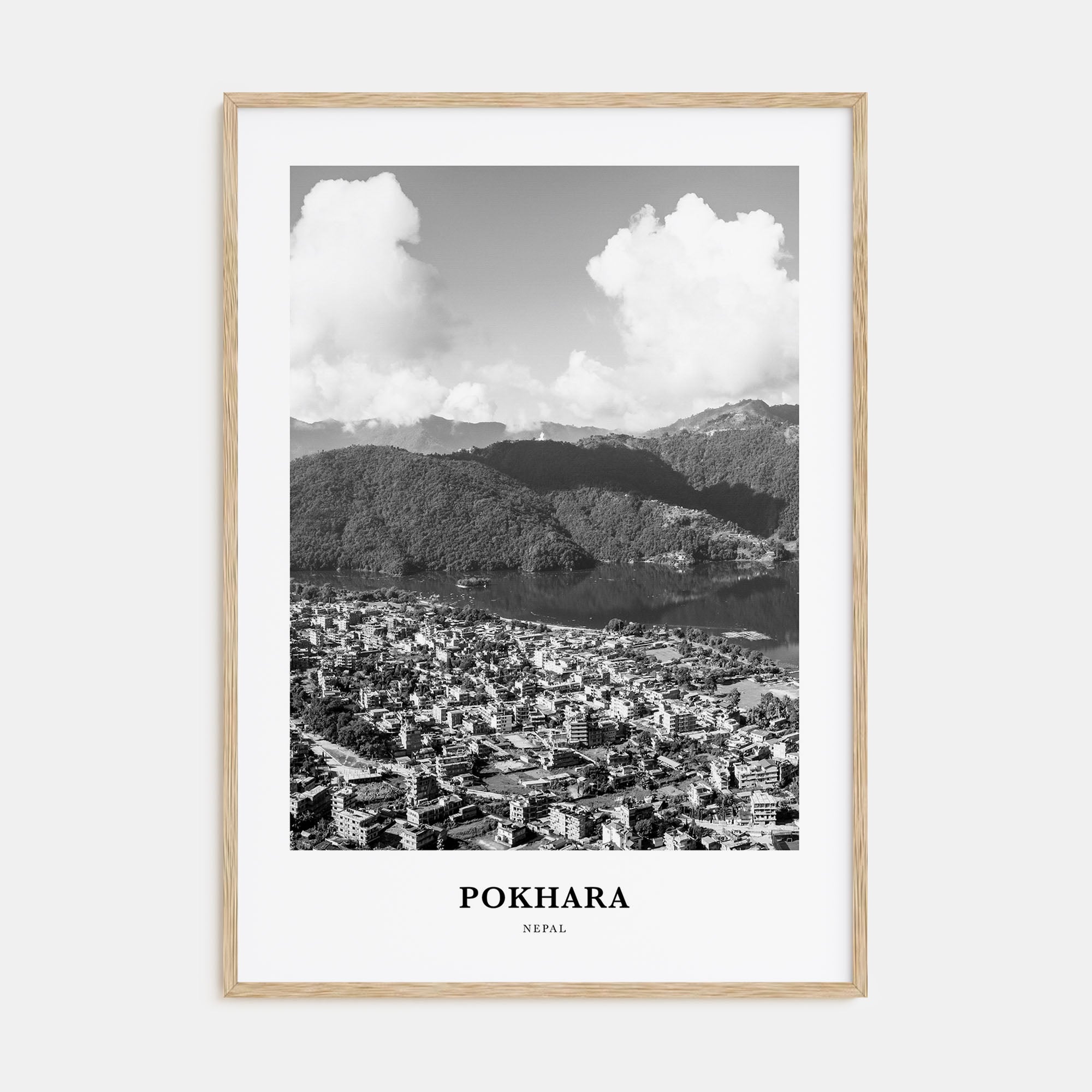Pokhara Portrait B&W Poster