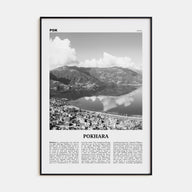Pokhara Travel B&W Poster