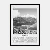 Pokhara Travel B&W Poster