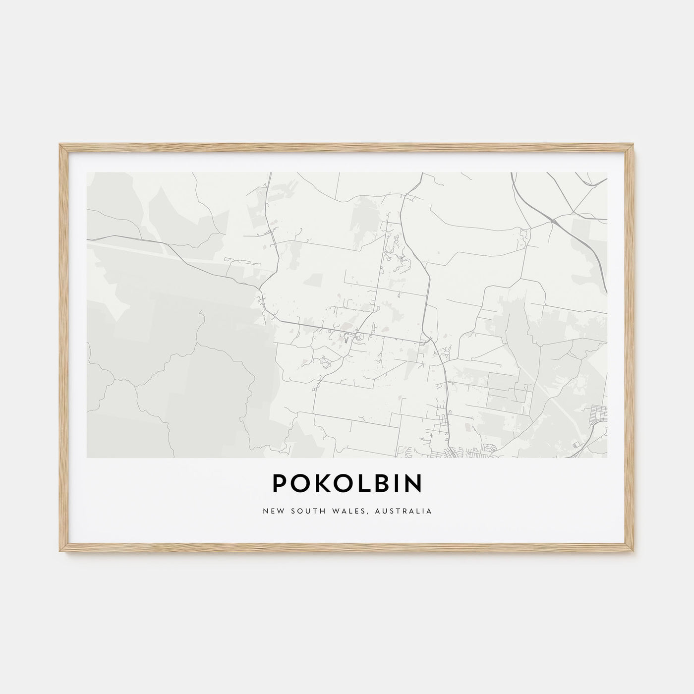 Pokolbin Map Landscape Poster