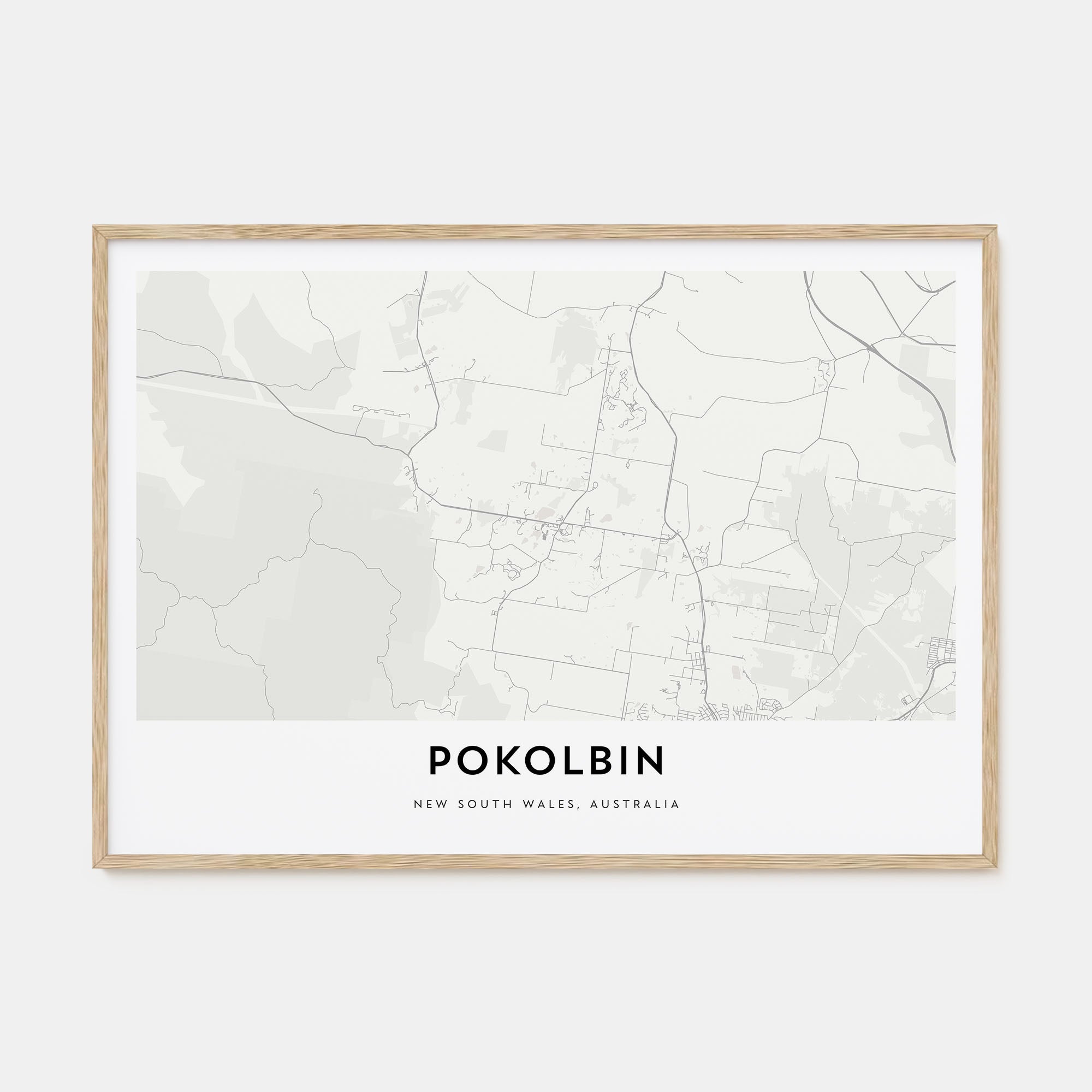 Pokolbin Map Landscape Poster