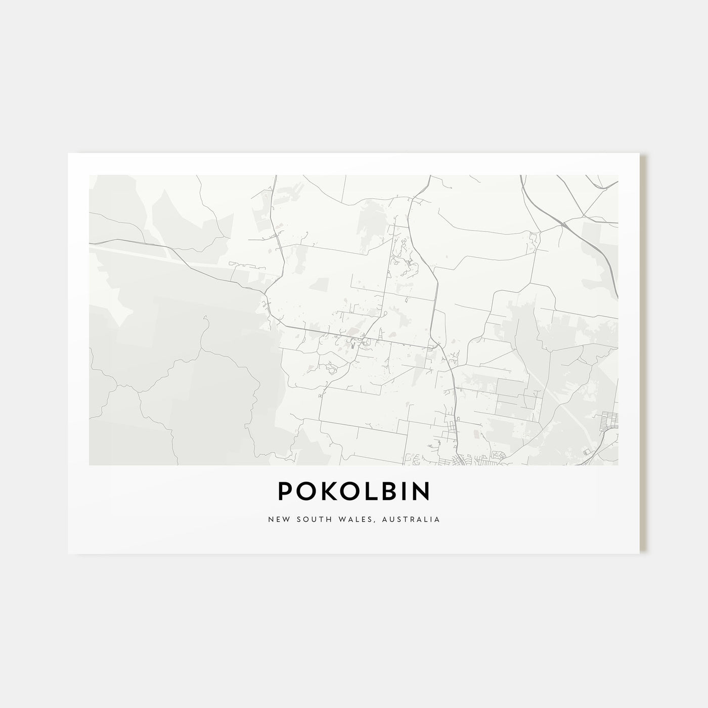 Pokolbin Map Landscape Poster