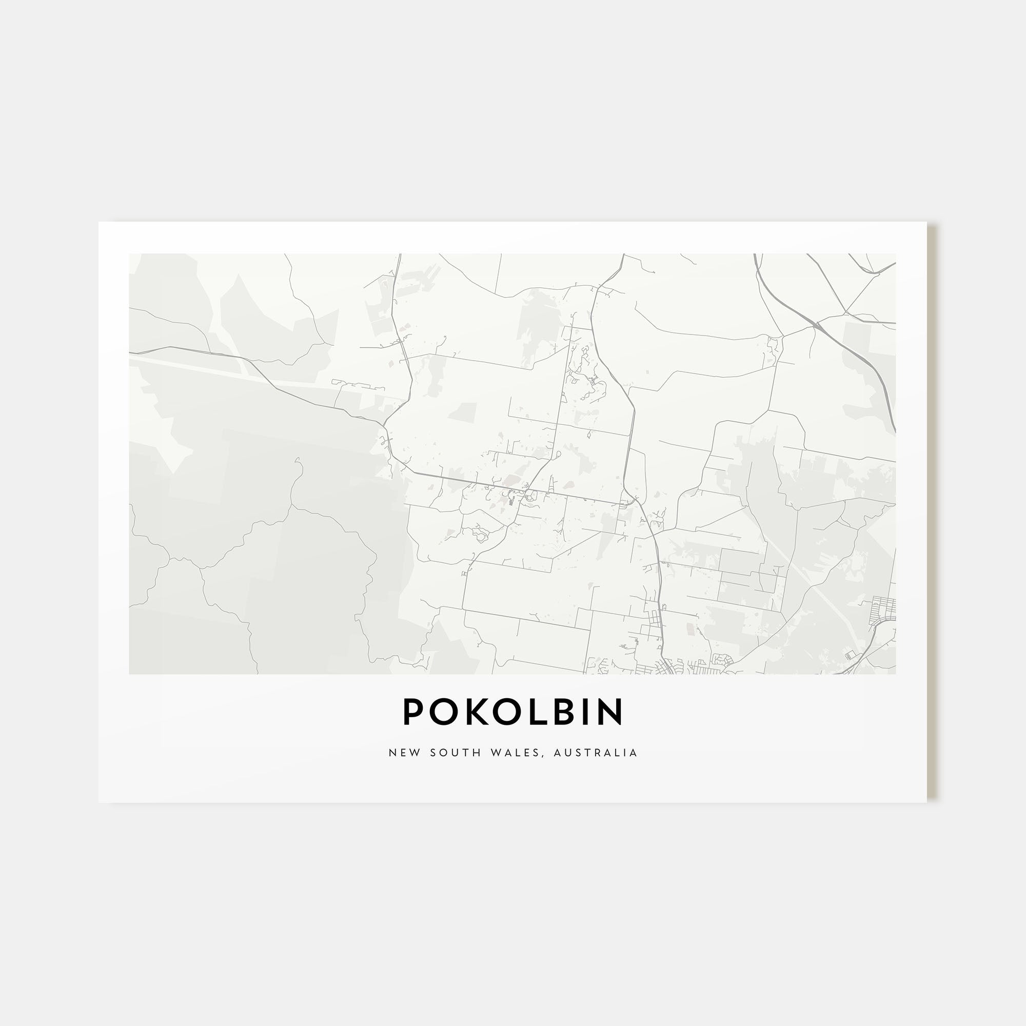 Pokolbin Map Landscape Poster