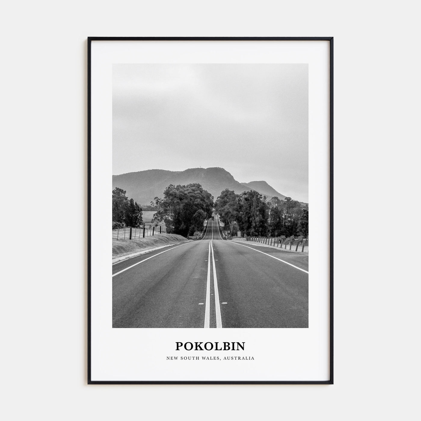 Pokolbin Portrait B&W Poster