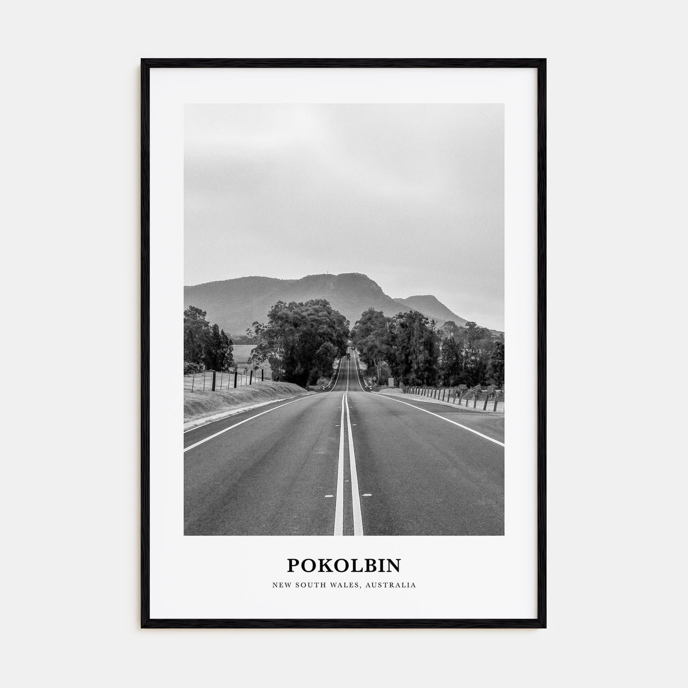 Pokolbin Portrait B&W Poster