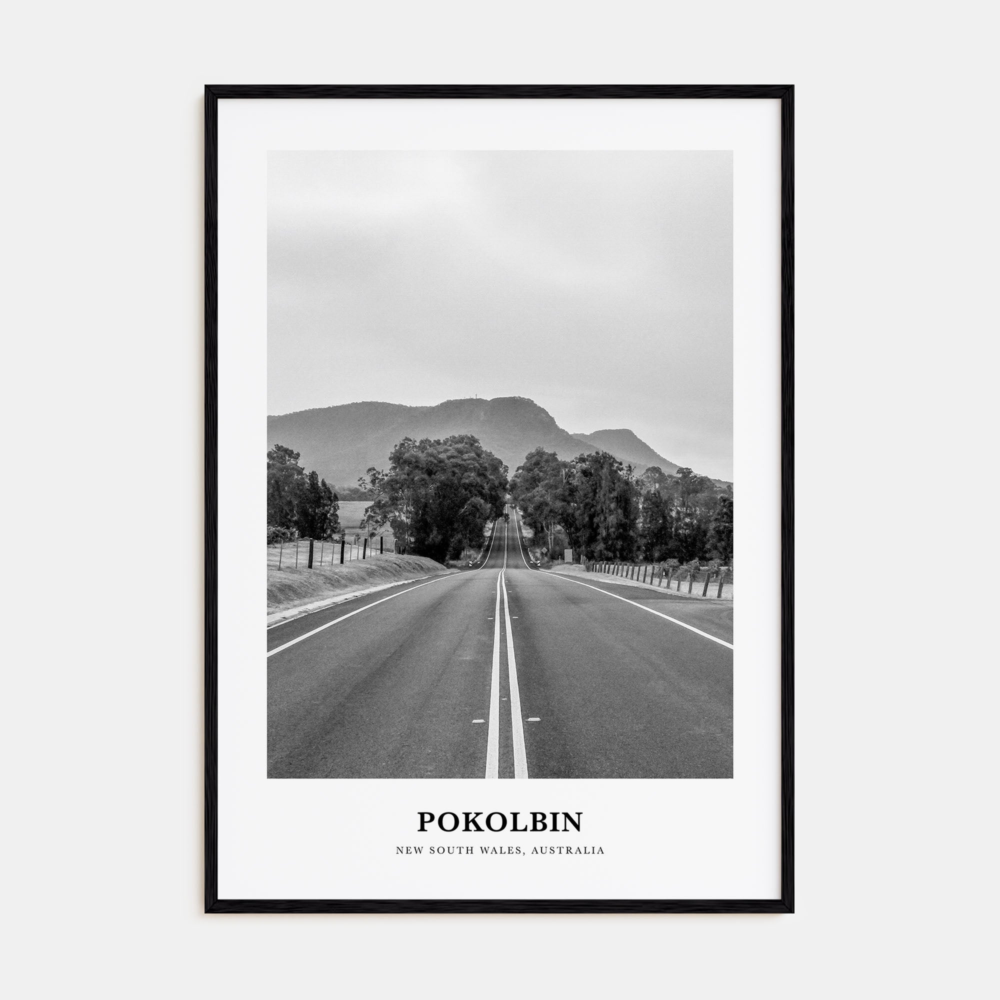 Pokolbin Portrait B&W Poster