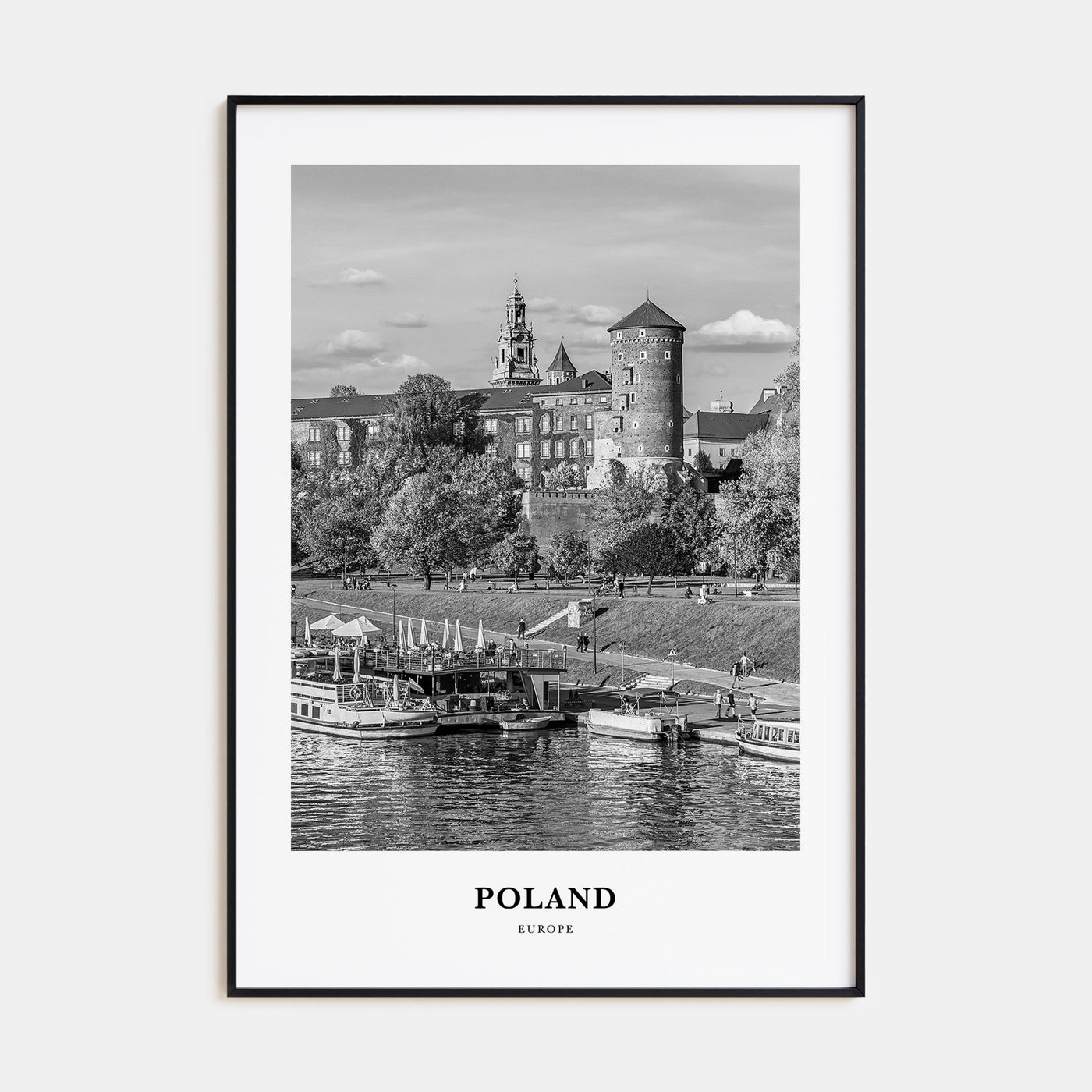 Poland Portrait B&W Poster