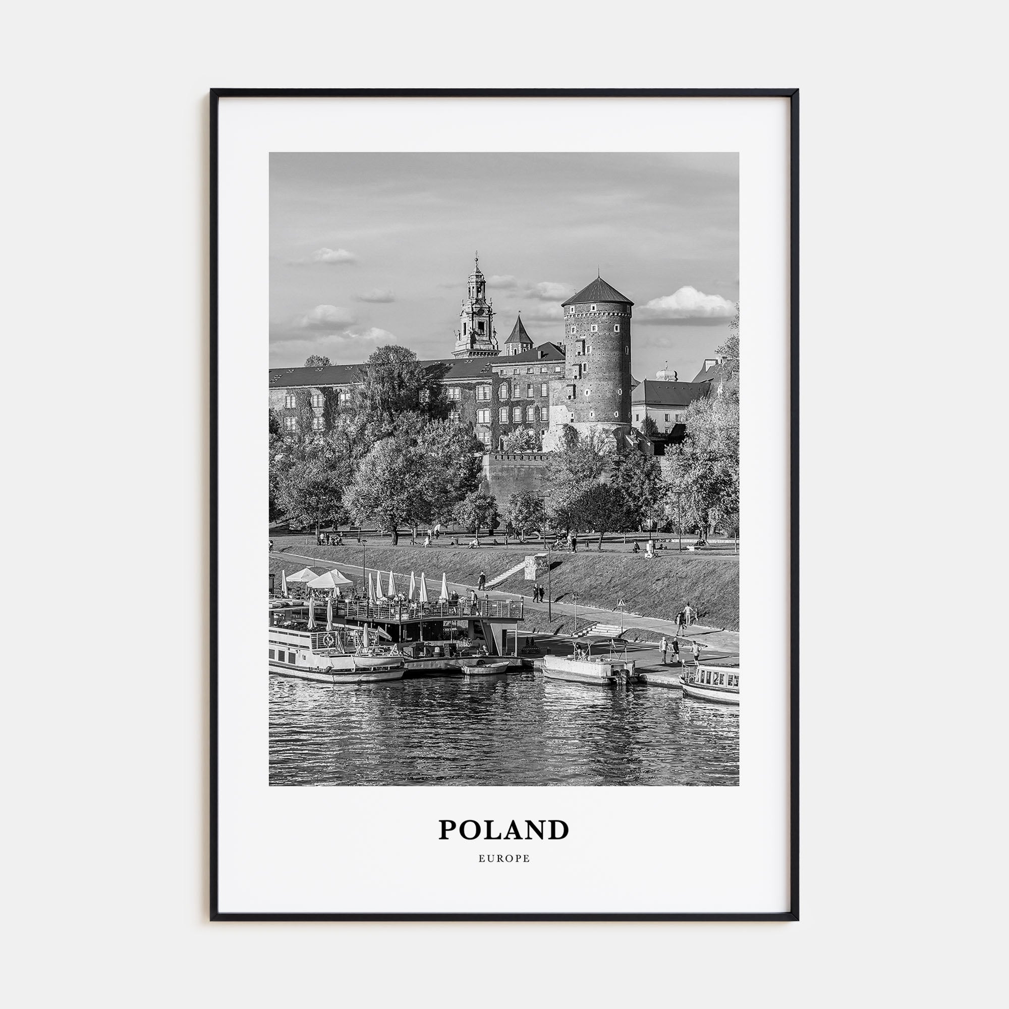 Poland Portrait B&W Poster